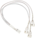 Кабел Kolink PWM 1-3 Сплитер - 35 cm, оплетен, Бял снимка 2