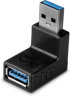 Кабел/адаптер LINDY LNY-71261 :: USB 3.2 преходник, Type A към A, M-F, 90° нагоре снимка 2