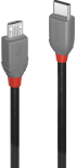 LINDY LNY-36893 :: USB 2.0 кабел, Anthra Line, Type C-Micro-B, M-M, черен, 3.0 м снимка 1