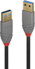 LINDY LNY-36750 :: Кабел USB 3.2, Type A-A, M-M, Anthra Line, черен, 0.5 м снимка 1