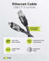 USB-C 3.1 към RJ45 Ethernet кабел снимка 4