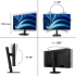 Монитор Philips 27B2U3601, 27" IPS WLED, 2560x1440@120Hz, 4ms GtG, 350cd m-2, 1500:1, 50M:1 DCR, Adaptive Sync, FlickerFree, SoftBlue, 2Wx2 снимка 7
