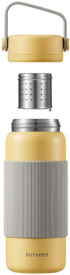 Продукт BUYDEEM Tea Infuser Thermos Bottle 400 ml, model CD1011, color Mellow Yellow снимка 2