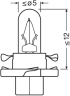 LED Крушка АВТОМОБИЛНА ЛАМПА 2351MFX6 1,2W 12V BX8,4d UNPACKED OSRAM снимка 5