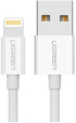 КАБЕЛ USB А/Lightining MFI, 1М UGREEN - БЯЛ снимка 2