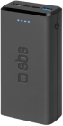 Външна батерия POWER BANK 20 000mAh, 2xUSB A, SBS - ЧЕРЕН снимка 1