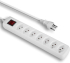 Контакт LINDY LNY-73168 :: 6-портов разклонител, Swiss 3-Pin, бял, с ключ снимка 5