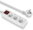 Контакт LINDY LNY-73124 :: 3-портов разклонител, French Schuko, бял, с ключ снимка 3
