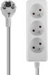 Контакт LINDY LNY-73120 :: 3-портов разклонител, French Schuko, бял снимка 5