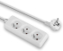 Контакт LINDY LNY-73120 :: 3-портов разклонител, French Schuko, бял снимка 1