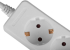 Контакт LINDY LNY-73100 :: 3-портов разклонител, Schuko, бял снимка 1