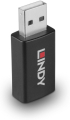 Кабел/адаптер LINDY LNY-71263 :: USB 2.0 преходник с с блокаж на data трансфер, Type A към A, M-F снимка 1