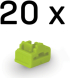  LINDY LNY-47895 :: RJ-45 порт блокер, 20 блокера, зелени снимка 1