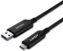 LINDY LNY-43397 :: USB 3.2 5Gbps Type A към C хибриден кабел, М-М, черен, 50.0 м снимка 2