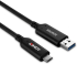 LINDY LNY-43397 :: USB 3.2 5Gbps Type A към C хибриден кабел, М-М, черен, 50.0 м снимка 3