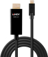 LINDY LNY-43291 :: Конвертор-кабел от USB Type C към HDMI, 4K60, M-M, черен, 1.0 м снимка 2