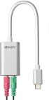 Кабел/адаптер LINDY LNY-42711 :: USB Type C към Audio конвертор, Type C M - 2x 3.5 мм F снимка 2