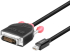 LINDY LNY-41951 :: Mini DisplayPort към DVI адаптерен кабел, M-M, черен, 1.0 м снимка 3