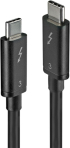 LINDY LNY-41555 :: Thunderbolt 3 кабел, Type C, M-M, 40Gbps, пасивен, черен, 0.5 м снимка 1