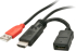LINDY LNY-41080 :: HDMI 1.4 M-F Power Feeder адаптерен кабел, с USB захранване снимка 1