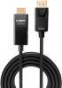 LINDY LNY-40928 :: DisplayPort към HDMI 4K60Hz кабел с HDR, M-M, черен, 5.0 м снимка 2