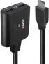 LINDY LNY-38356 :: 2-портов HDMI 4K60 сплитер кабел, 1x HDMI M към 2x HDMI F, черен, 0.5 м снимка 1