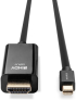 LINDY LNY-36926 :: Mini DisplayPort към HDMI кабел, M-M, 4K30Hz, черен, 1.0 м снимка 4