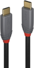 LINDY LNY-36900 :: Кабел USB 3.2, Type C към C, M-M, 20Gbps, 5A, PD, Anthra Line, черен, 0.5 м снимка 1