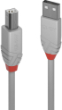 LINDY LNY-36683 :: Кабел USB 2.0 Type A към B, М-М, Anthra Line, сив, 2.0 м снимка 1