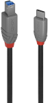 LINDY LNY-36667 :: Кабел USB 3.2 Type-C към B, M-M, 5 Gbps, Anthra Line, черен, 2.0 м снимка 1