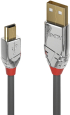 LINDY LNY-36632 :: USB 2.0 кабел, Type A към Mini-B, M-M, Cromo Line, сив, 2.0 м снимка 1