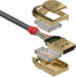 LINDY LNY-36290 :: DisplayPort 1.4 кабел, M-M, Gold Line, сив, 0.5 м снимка 3
