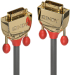 LINDY LNY-36201 :: DVI-D Dual Link кабел, M-M, Gold Line, сив, 1.0 м снимка 1