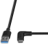 LINDY LNY-32013 :: Кабел USB 3.2, Type A към C, М-М, 90° под ъгъл, 10Gbps, черен, 1.0 м снимка 4