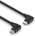 LINDY LNY-32009 :: Кабел USB 2.0, USB-C към USB-C, M-M, 2x 90° под ъгъл, десен, черен, 1.0 м снимка 3
