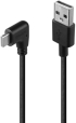 LINDY LNY-32001 :: Кабел USB 2.0, Type A към C, M-M, ъглов, 90° надясно, черен, 1.0 м снимка 2