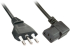 LINDY LNY-30346 :: Захранващ кабел, IT към C13, ъглов, 2.0 м снимка 1