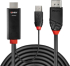 LINDY LNY-41499 :: HDMI към DisplayPort 4K60Hz кабел, M-M, черен, 2.0 м снимка 2