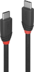 LINDY LNY-36906 :: Кабел USB 3.2, Type C към C, M-M, 20Gbps, 3A, черен Line, черен, 1.0 м снимка 1
