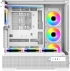 Xigmatek кутия Case EATX - Vision Arctic - 7 ARGB Fans, LCD Display Panel, Smart Fan Control снимка 3