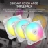 Вентилатор CORSAIR RS120-R ARGB White, 120mm ARGB Fan, Triple Pack снимка 2