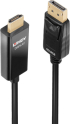 LINDY LNY-40925 :: DisplayPort към HDMI 4K60Hz кабел с HDR, M-M, черен, 1.0 м снимка 1