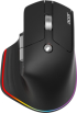 Мишка Acer Easy Fit Wireless Mouse,RF 2.4 GHz dongle, Bluetooth 5.0, Wired, 6 buttons, DPI 4000, 122 g, Black with RGB strip снимка 1