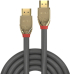 LINDY LNY-37863 :: High Speed HDMI кабел, M-M, Gold Line, сив, 3.0 м снимка 2