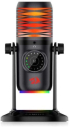 Геймърски кондензаторен микрофон Redragon Stellaris GM306 – RGB USB със стойка и многофункционални режими снимка 3