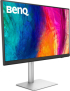 Монитор BenQ PD3226G, 32" 3840x2160, IPS, Матов, 144Hz, 400cd/m2, 16:9, 1ms, DisplayPort, HDMI, USB Type-C, 2x 6W, VESA 100x100, Сребрист снимка 2
