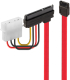 LINDY LNY-33364 :: Кабел SATA, Данни и захранване, 1x7pin SATA + 4pin към 22pin SATA, 5V, 0.3 м снимка 1