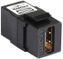  HDMI Keystone свързващ модул, 4K, женско към женско, черен снимка 2