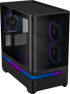 Кутия ASUS Prime AP202 ARGB mATX + 3 ARGB Вентилатора - Black снимка 3