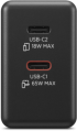 Принадлежност за смартфон Адаптер LENOVO Dual USB-C, 65W, GaN, черен снимка 4